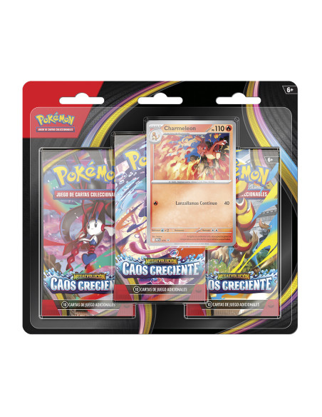 Comprar Blíster 3 Sobres Caos Creciente Pokémon | Envío 24h