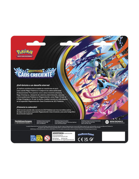 Comprar Blíster 3 Sobres Caos Creciente Pokémon | Envío 24h