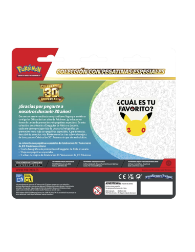 Exeggutor de Alola 30.º Aniversario – 3 Sobres Pokémon TCG
