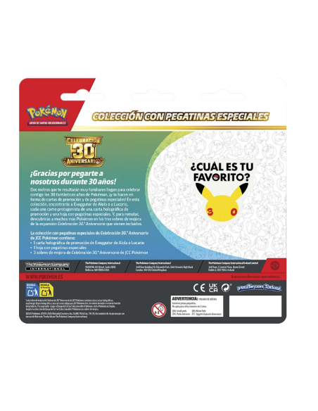 Exeggutor de Alola 30.º Aniversario – 3 Sobres Pokémon TCG
