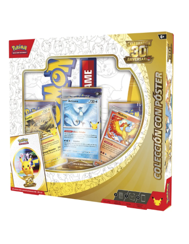 Póster Pokémon TCG 30.º Aniversario + 3 Sobres
