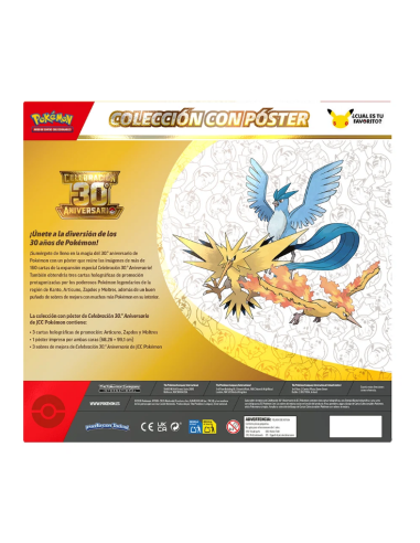 Póster Pokémon TCG 30.º Aniversario + 3 Sobres