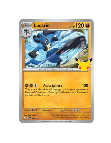Lucario 30.º Aniversario – 3 Sobres Pokémon TCG