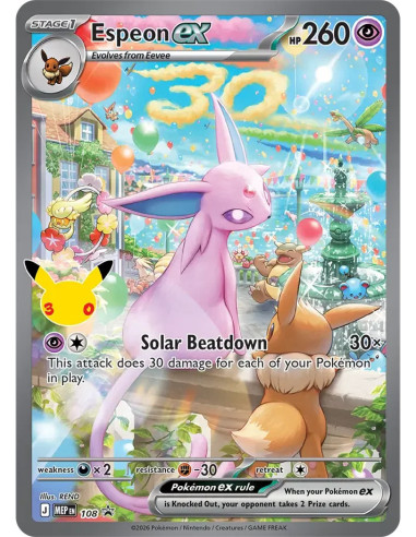 Pokémon 30.º Aniversario UPC Espeon ex Español | MythocardTCG