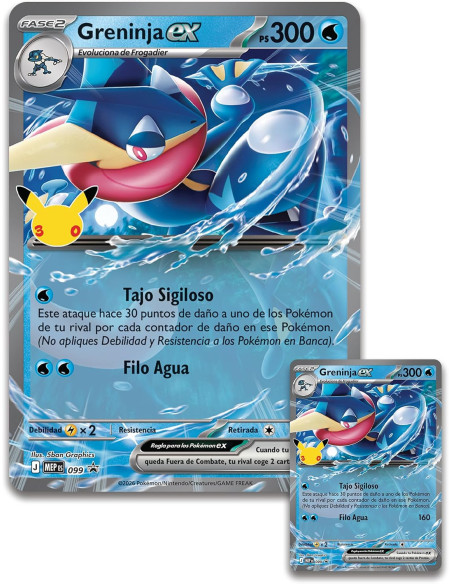 Pokémon ex Tin Greninja ex 30 Aniversario | Mythocard TCG