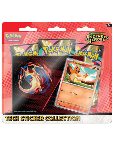 Blíster de 3 sobres Charmander Héroes Ascendentes Ascended Heroes – Pokémon TCG